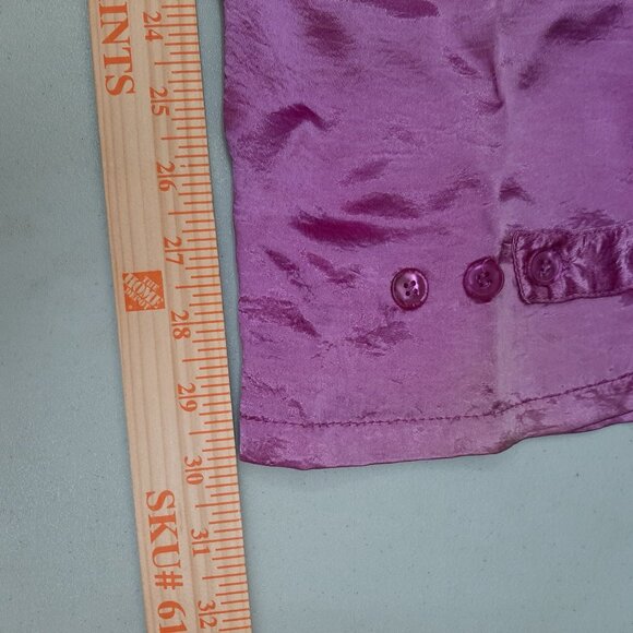 Vintage 80's Avon Fashions Womens Shiny Pink High-Waist Pants Size 11/12 tapered - Picture 10 of 11